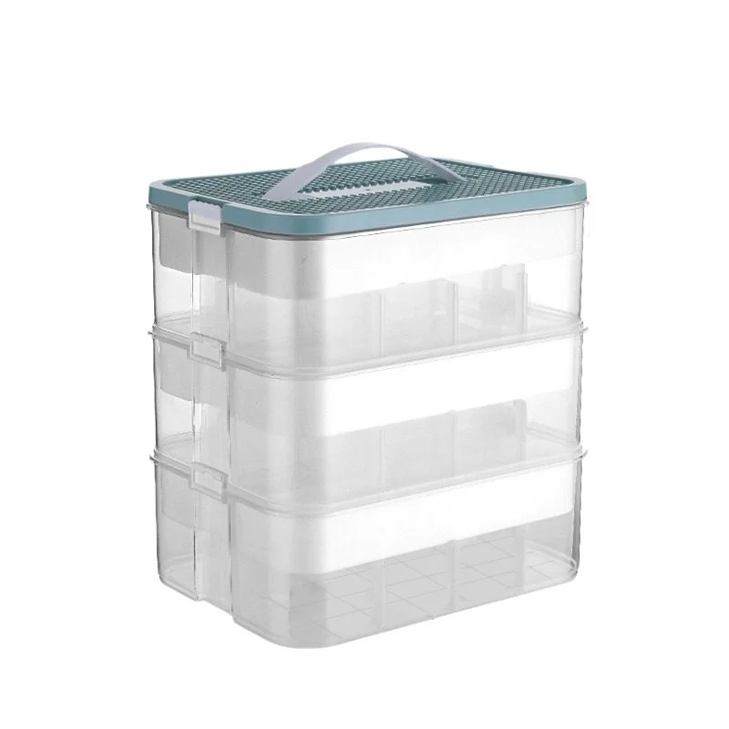 Two-Tier Toy Storage Box with Dividers